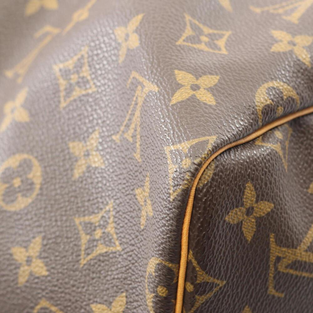 LOUIS VUITTON Brown Monogram Leather Keepall 55 Boston Bag - Picture 6 of 10